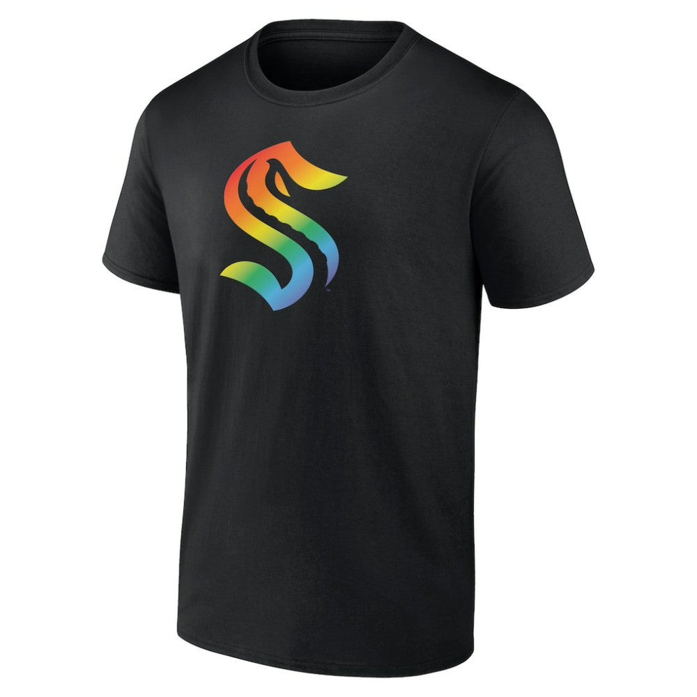 Seattle Kraken Pride Logo T-Shirt - Black T-shirts
