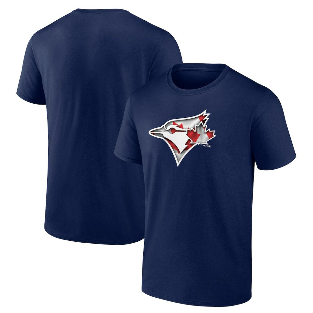 Toronto Blue Jays Banner Wave Logo T-Shirt Navy