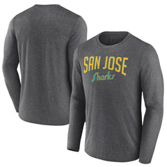 San Jose Sharks Fanatics Special Edition 2.0 Scoring Chance Long Sleeve T-Shirt - Heather Charcoal T-shirts