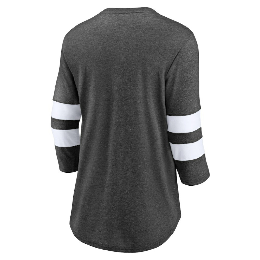 Washington Capitals Fanatics Women's Special Edition 2.0 Barn Burner 3/4 Sleeve T-Shirt - Heather Charcoal T-shirts