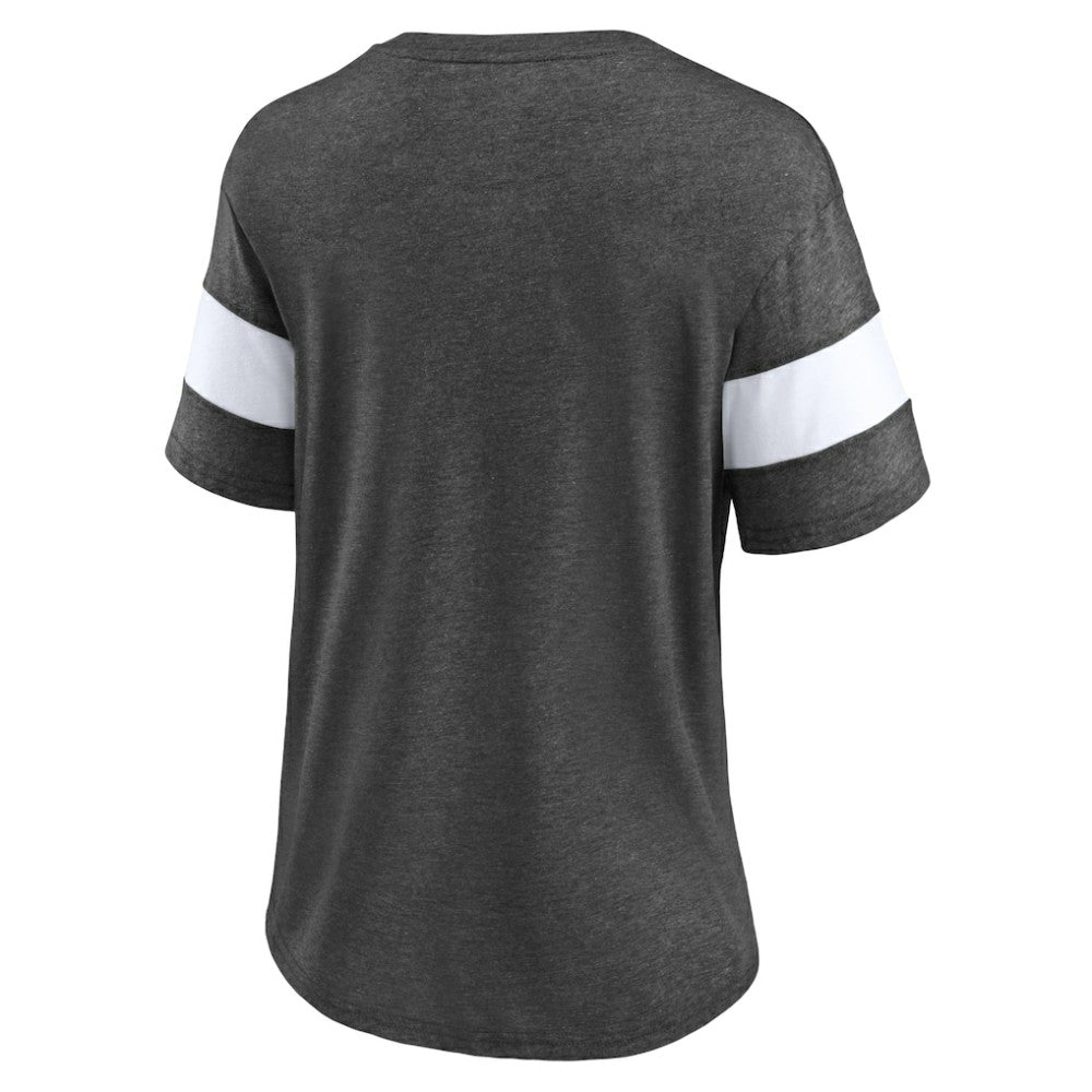 Washington Capitals Fanatics Women's Special Edition 2.0 Ring The Alarm V-Neck T-Shirt - Heather Charcoal T-shirts