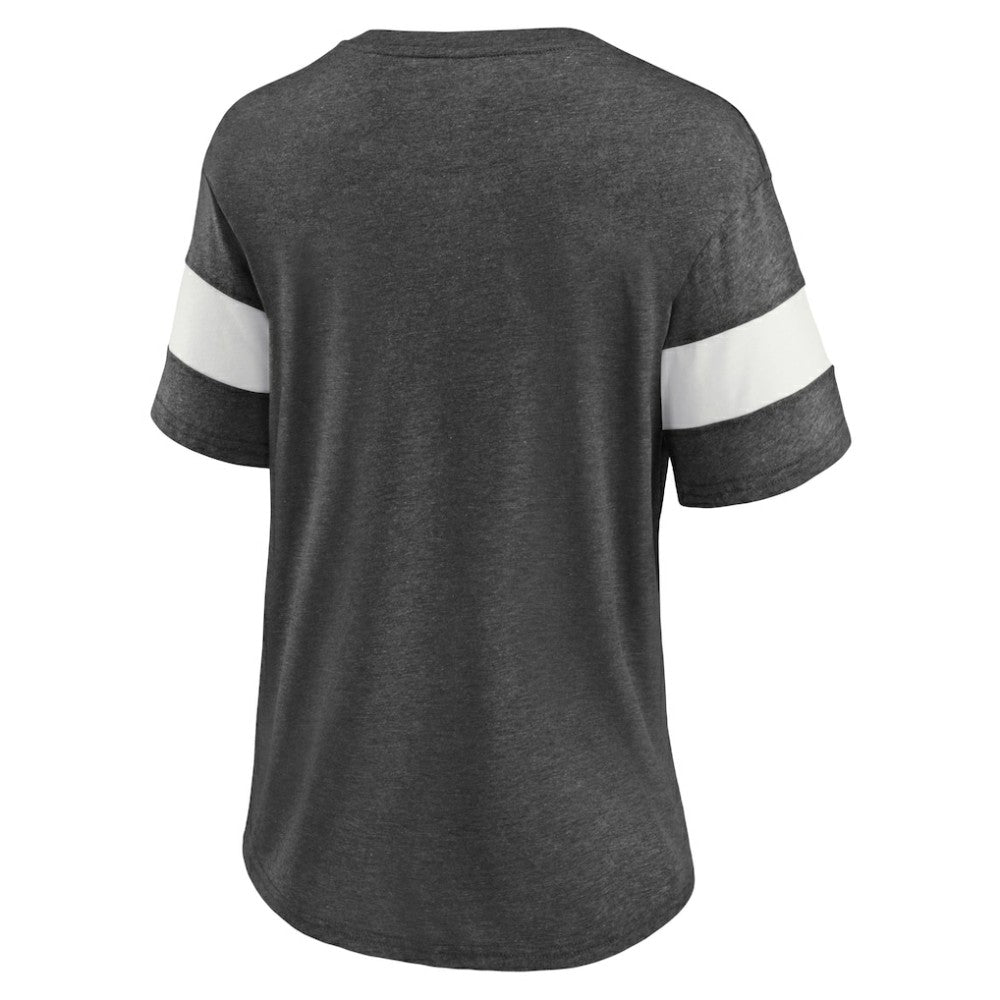 Pittsburgh Penguins Fanatics Women's Special Edition 2.0 Ring The Alarm V-Neck T-Shirt - Heather Charcoal T-shirts