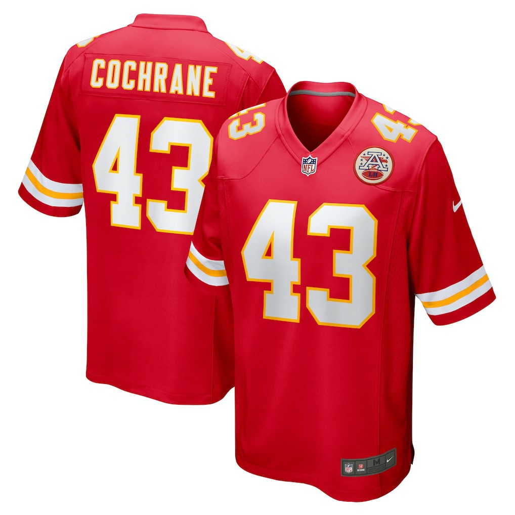 Jack Cochrane Kansas City Chiefs Game Player Jersey - Red outlet