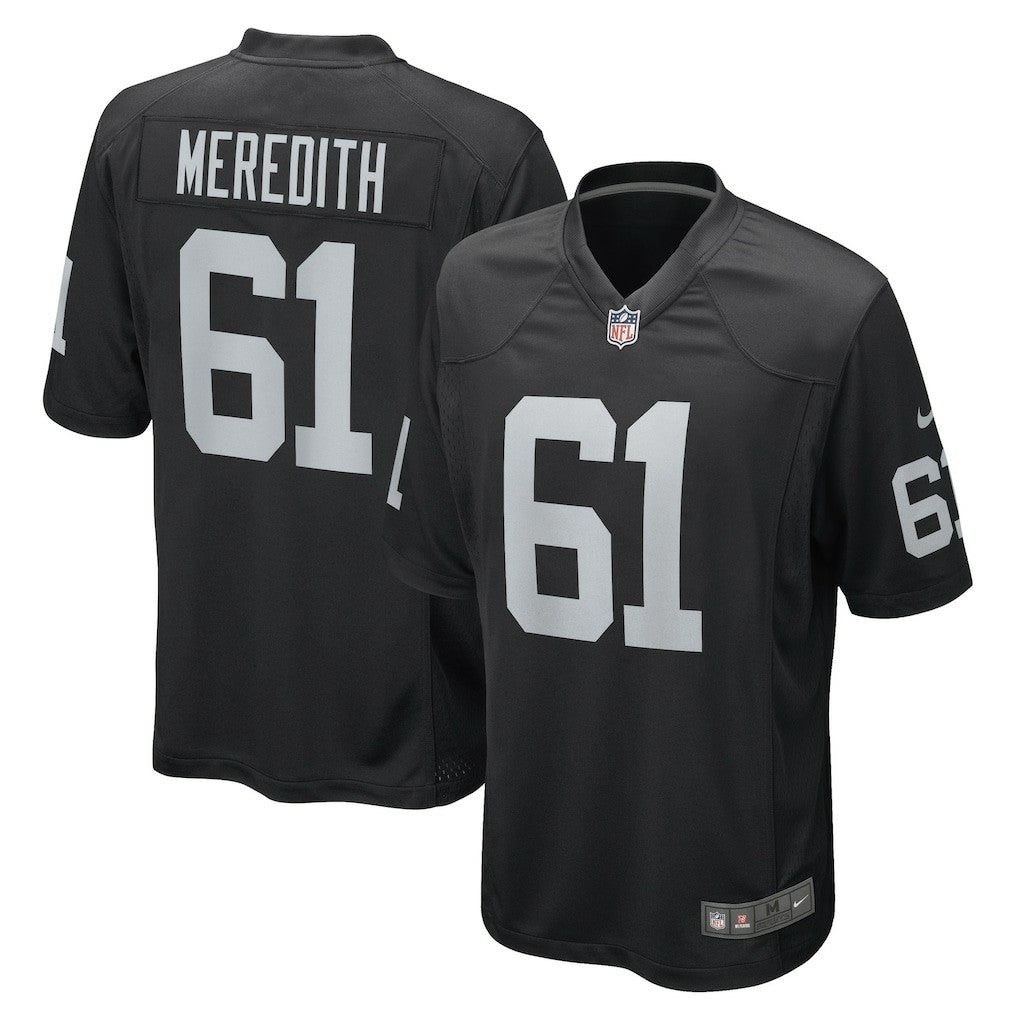 Jordan Meredith Las Vegas Raiders Game Player Jersey - Black outlet