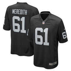 Jordan Meredith Las Vegas Raiders Game Player Jersey - Black outlet