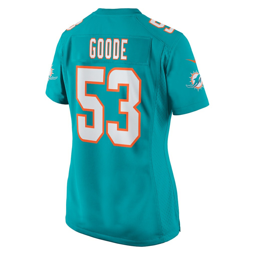 Cameron Goode Miami Dolphins Women's Game Player Jersey - Aqua outlet