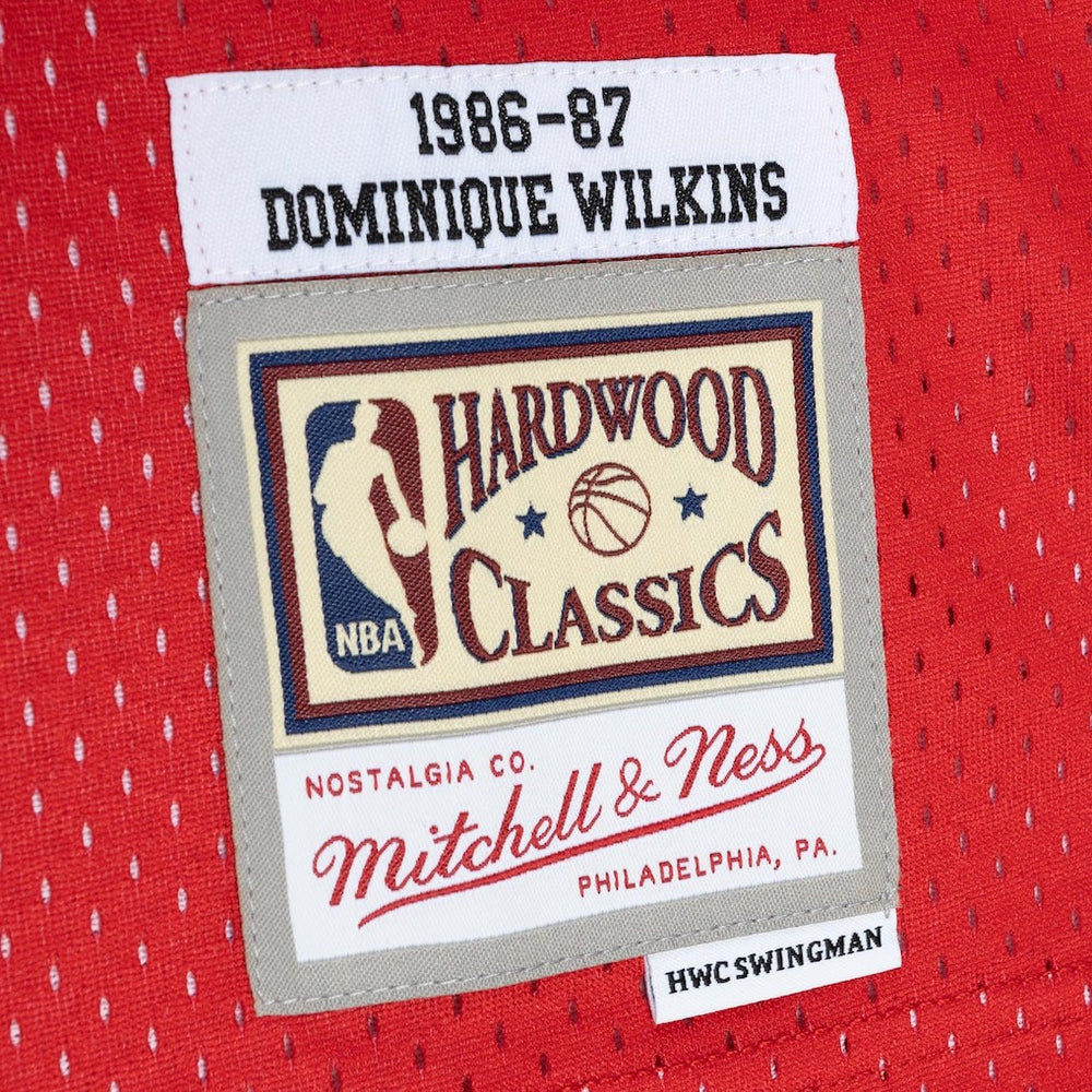 Dominique Wilkins Atlanta Hawks Hardwood Classics 1986/87 Split Swingman Jersey - Yellow/Red cheap
