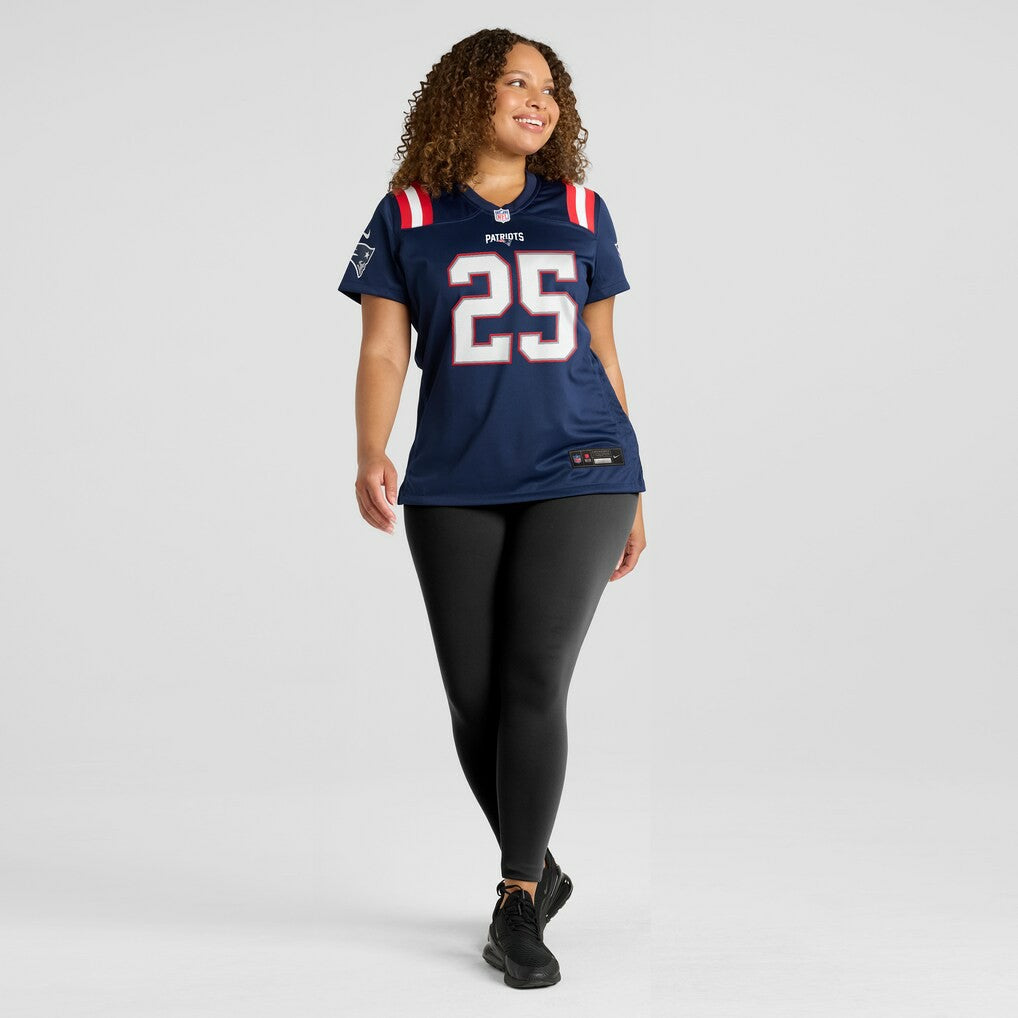 Marcus Jones New England Patriots Women's Game Jersey - Navy on sale
