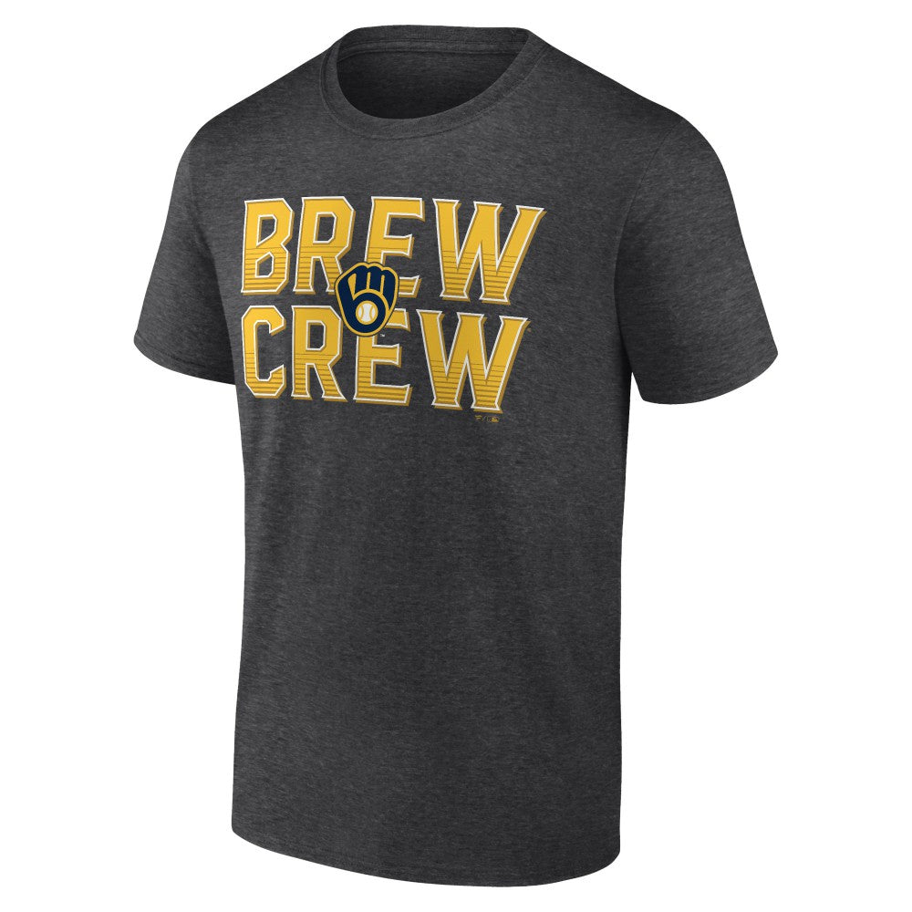 Milwaukee Brewers Brew Crew Fancy T-Shirt Charcoal