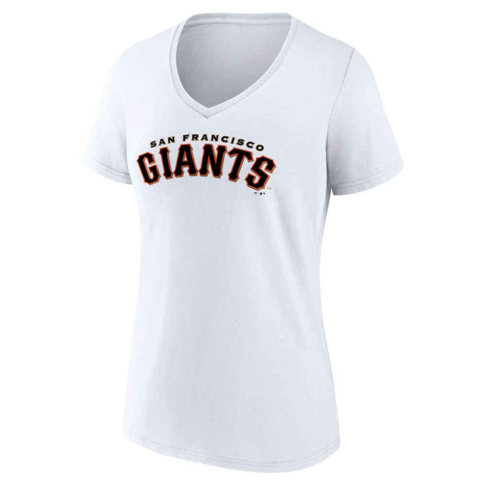 San Francisco Giants Women's Giants Alternate Club Lettering V-Neck T-Shirt White