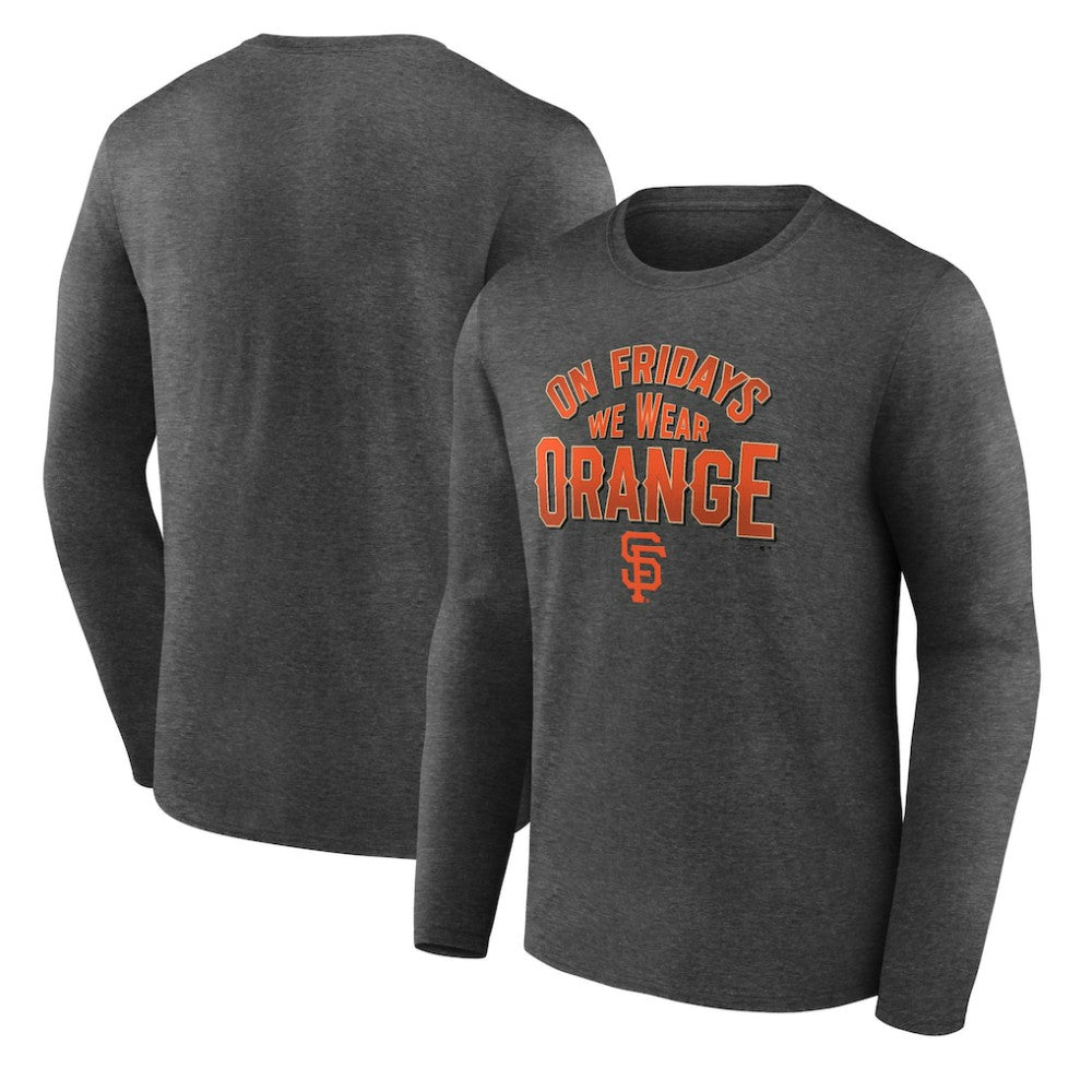 San Francisco Giants First Game Long Sleeve T-Shirt Charcoal