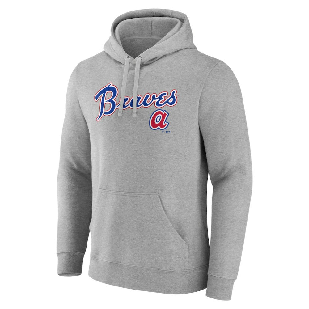 Atlanta Braves Wahconah Pullover Hoodie Gray