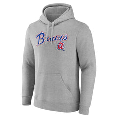 Atlanta Braves Wahconah Pullover Hoodie Gray