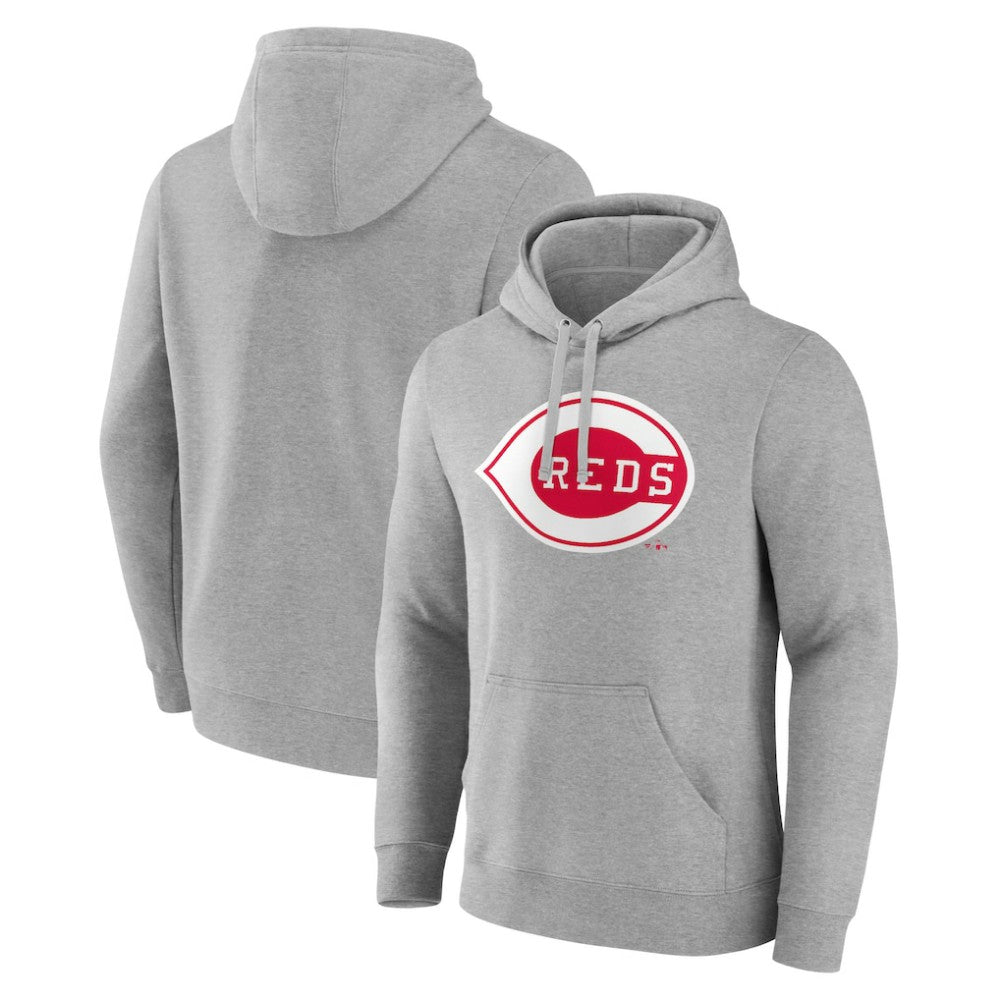 Cincinnati Reds Wahconah Pullover Hoodie Gray