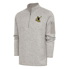 Pittsburgh Steelers Antigua Throwback Fortune Quarter-Zip Pullover Jacket - Oatmeal discount