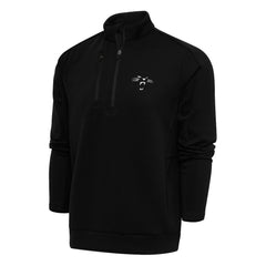 Carolina Panthers Antigua Team Logo Throwback Generation Big & Tall Quarter-Zip Pullover Top - Black on sale