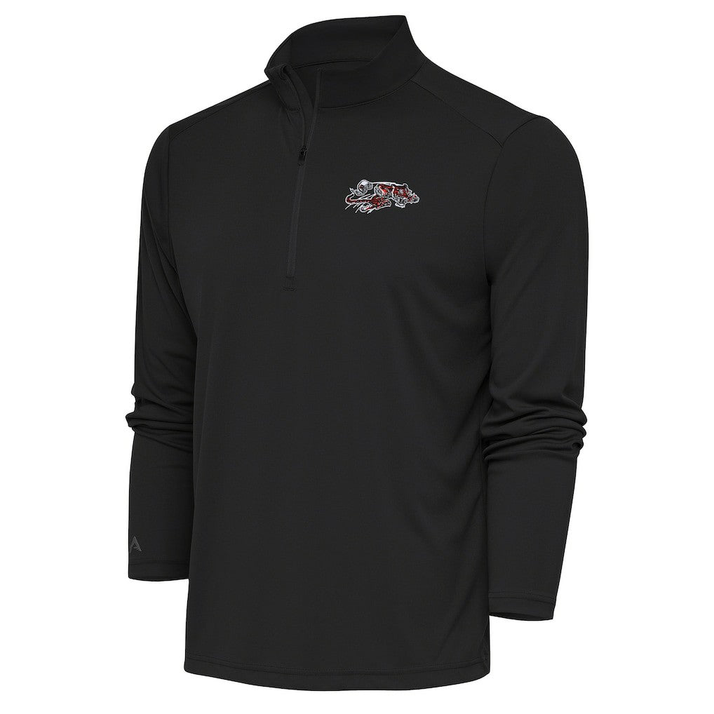 Cincinnati Bengals Antigua Team Logo Throwback Tribute Quarter-Zip Pullover Top - Charcoal for sale