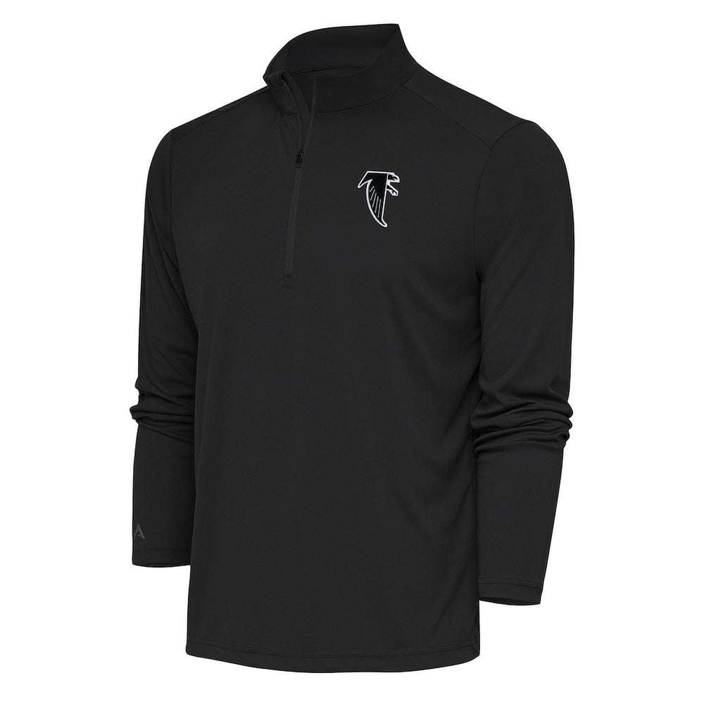 Atlanta Falcons Antigua Team Logo Throwback Tribute Quarter-Zip Pullover Top - Charcoal sale