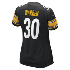 Jaylen Warren Pittsburgh Steelers Women's Game Player Jersey - Black on sale