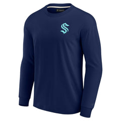 Seattle Kraken Fanatics Unisex Elements Super Soft Long Sleeve T-Shirt - Navy T-shirts