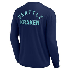 Seattle Kraken Fanatics Unisex Elements Super Soft Long Sleeve T-Shirt - Navy T-shirts