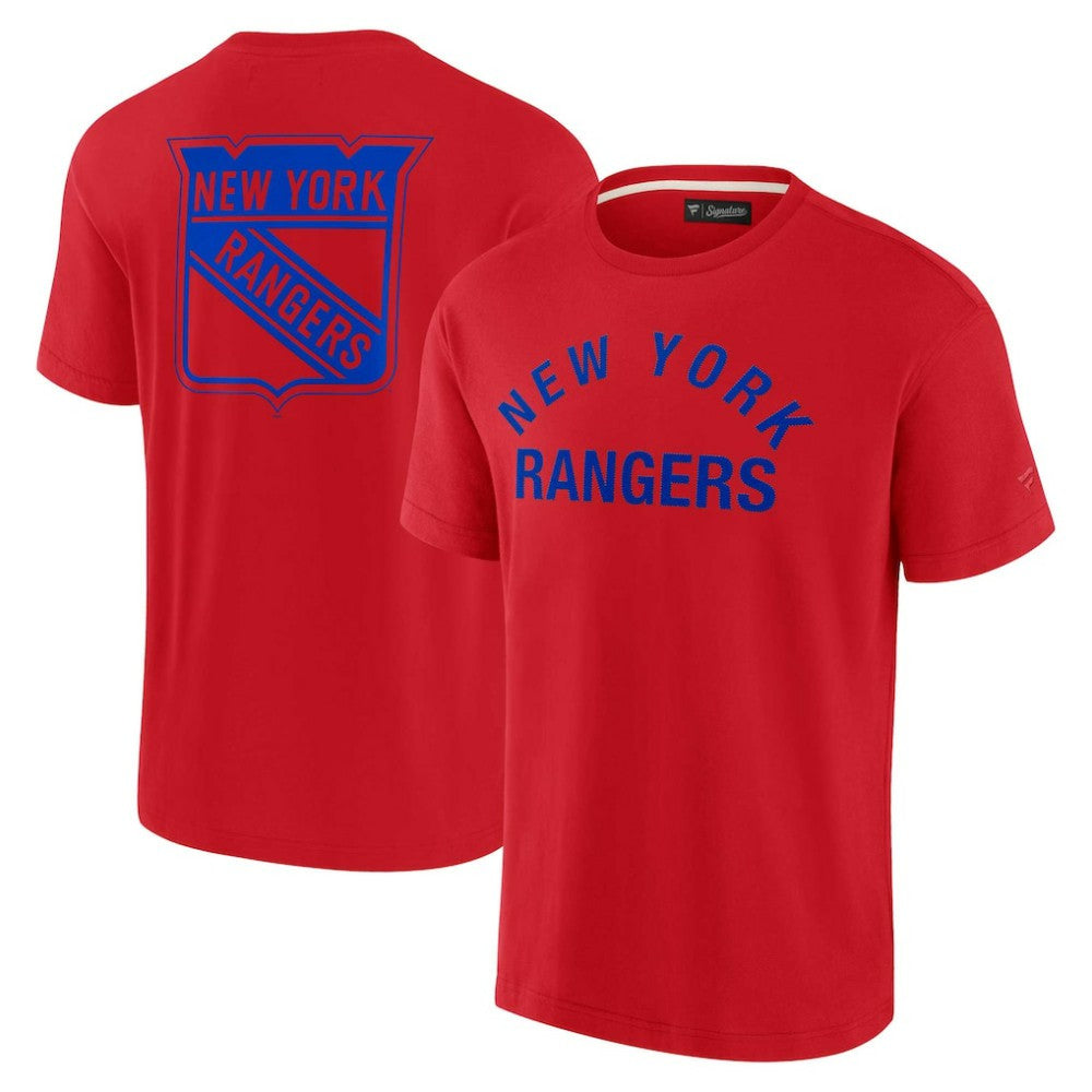 New York Rangers Fanatics Unisex Elements Super Soft Short Sleeve T-Shirt - Red T-shirts