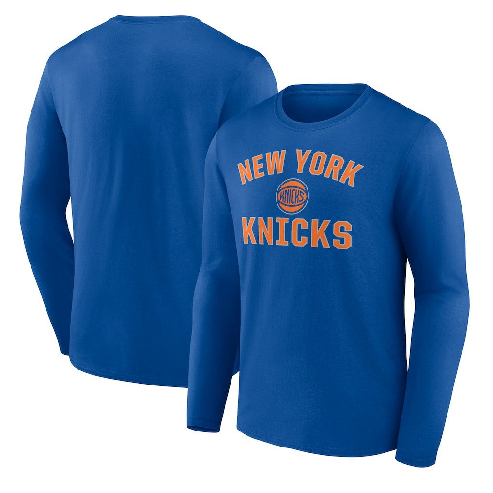 New York Knicks Victory Arch Team Long Sleeve T-Shirt - Royal on sale