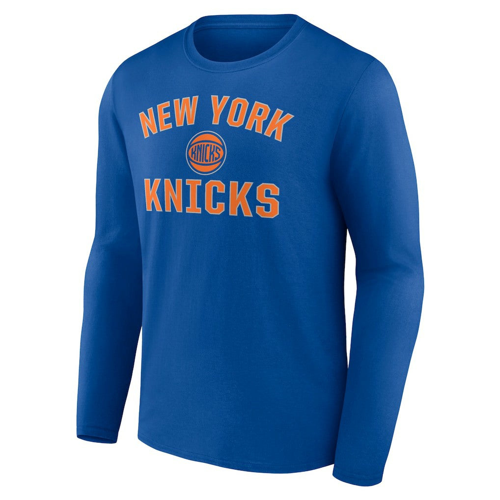 New York Knicks Victory Arch Team Long Sleeve T-Shirt - Royal on sale