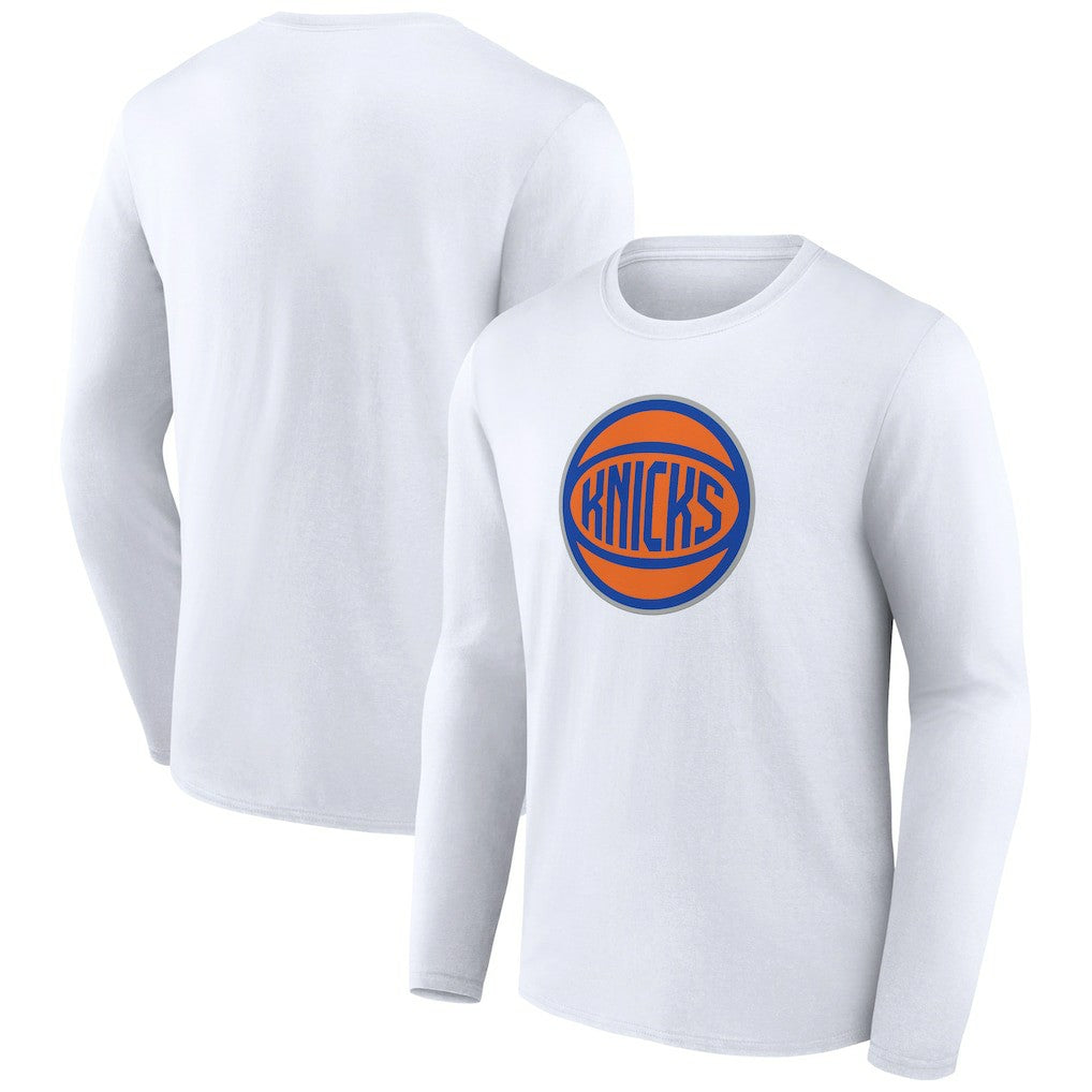 New York Knicks Alternate Logo Long Sleeve T-Shirt - White for sale