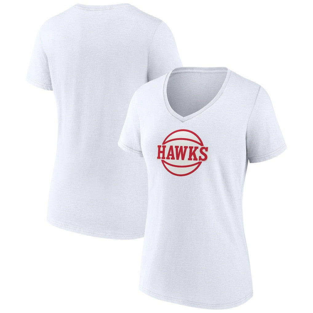 Atlanta Hawks Women's Alternate Logo V-Neck T-Shirt - White outlet