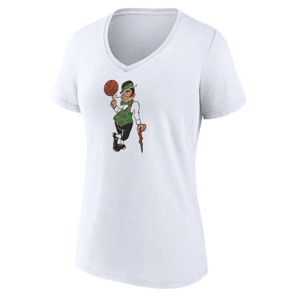 Boston Celtics Women's Alternate Logo V-Neck T-Shirt - White discount