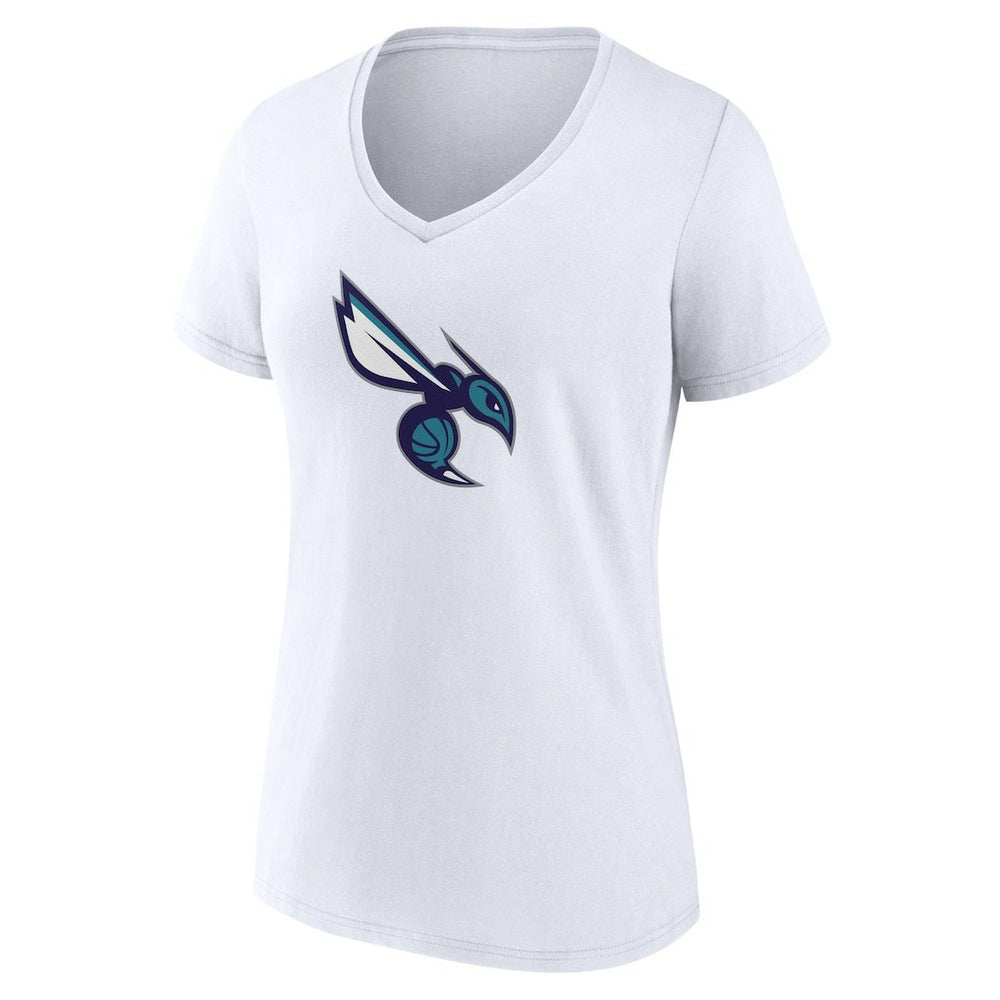 Charlotte Hornets Women's Alternate Logo V-Neck T-Shirt - White shop