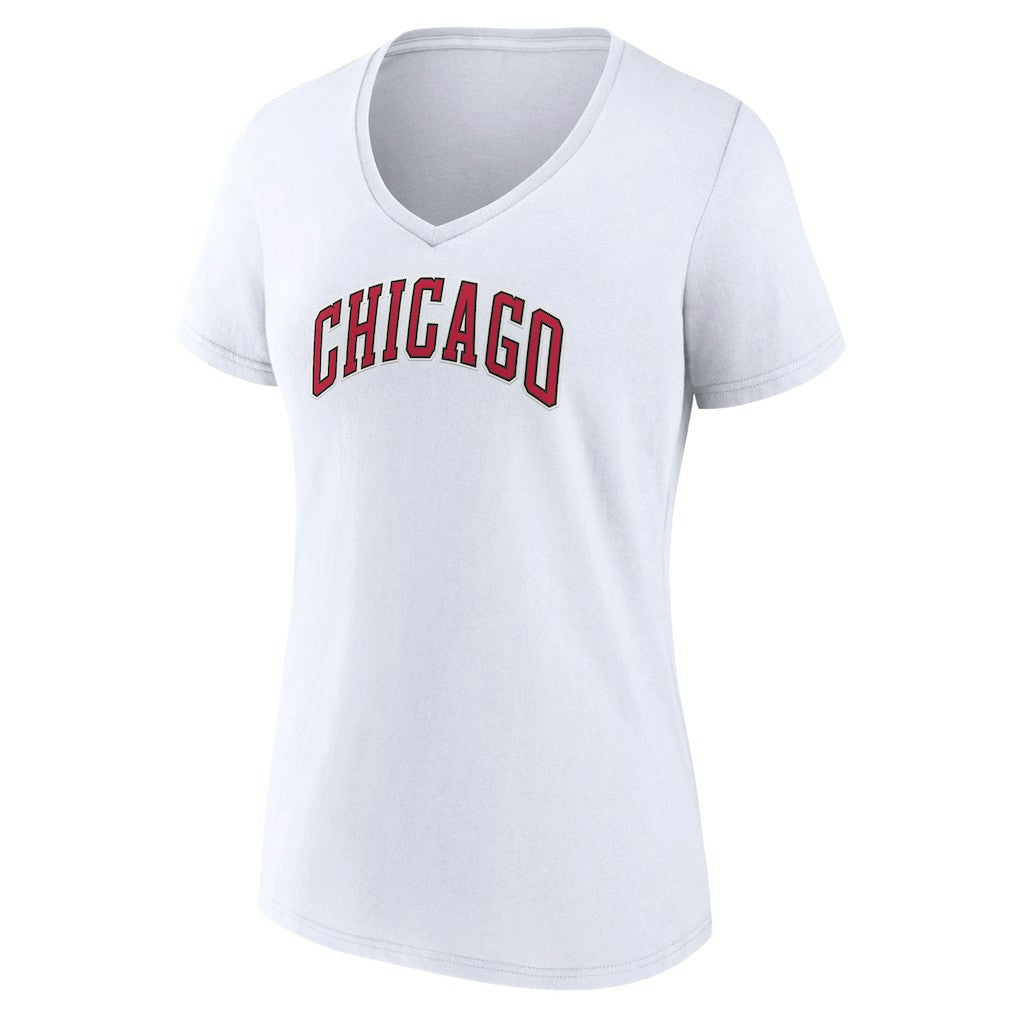 Chicago Bulls Women's Alternate Logo V-Neck T-Shirt sale - White shop