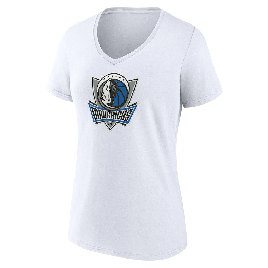 Dallas Mavericks Women's Alternate Logo V-Neck T-Shirt sale - White for sale