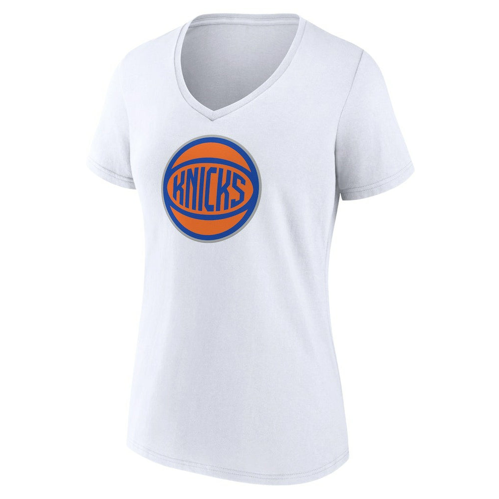 New York Knicks Women's Alternate Logo V-Neck T-Shirt - White for sale