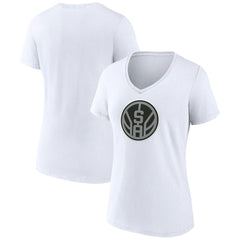 San Antonio Spurs Women's Alternate Logo V-Neck T-Shirt - White cheap