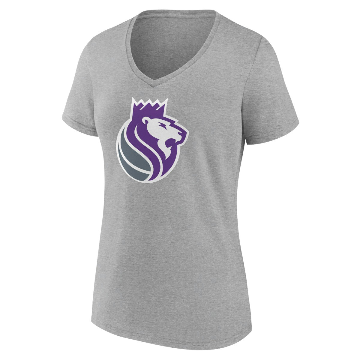 Sacramento Kings Women's Alternate Logo V-Neck T-Shirt - Heather Gray for sale