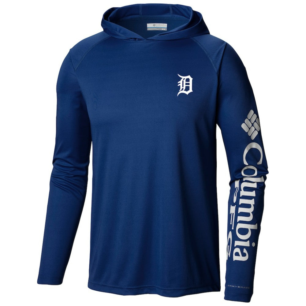 Detroit Tigers Terminal Tackle Long Sleeve Hoodie T-Shirt Navy
