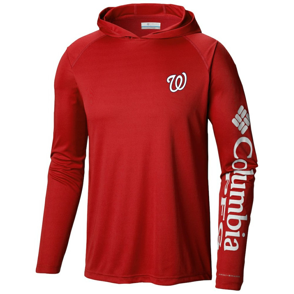 Washington Nationals Terminal Tackle Long Sleeve Hoodie T-Shirt Red