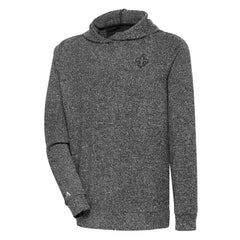New Orleans Saints Antigua Tonal Logo Absolute Pullover Hoodie - Heather Black cheap