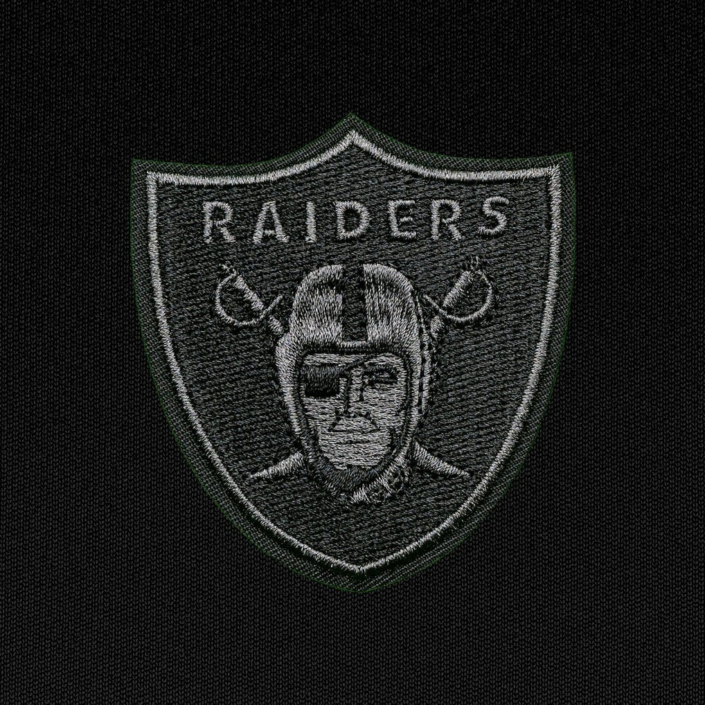 Las Vegas Raiders Antigua Tonal Logo Generation Quarter-Zip Pullover Top - Black discount