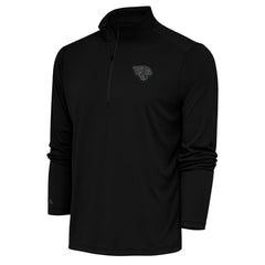 Jacksonville Jaguars Antigua Tonal Logo Tribute Quarter-Zip Pullover Top - Black online