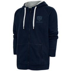 Chicago Bears Antigua Tonal Logo Victory Full-Zip Hoodie - Navy sale