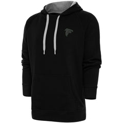 Atlanta Falcons Antigua Tonal Logo Victory Pullover Hoodie - Black outlet