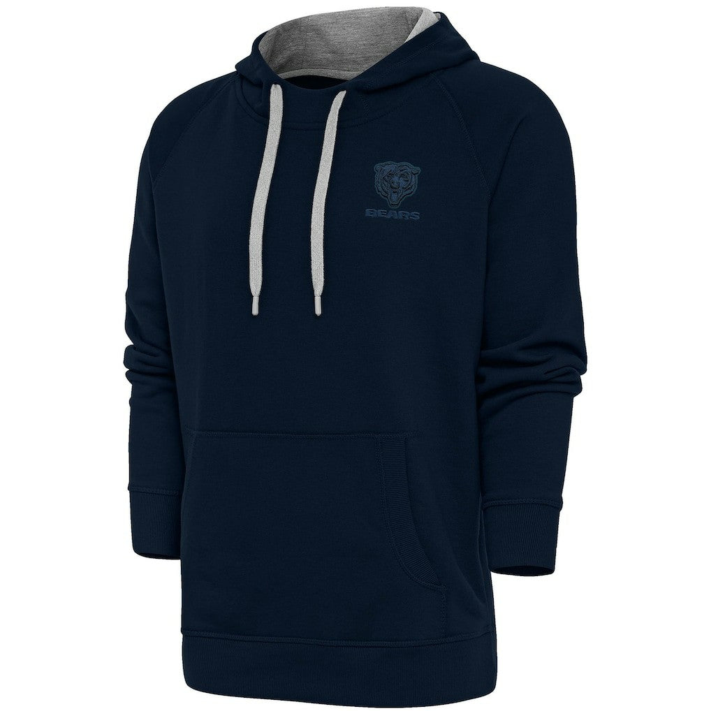 Chicago Bears Antigua Tonal Logo Victory Pullover Hoodie - Navy on sale