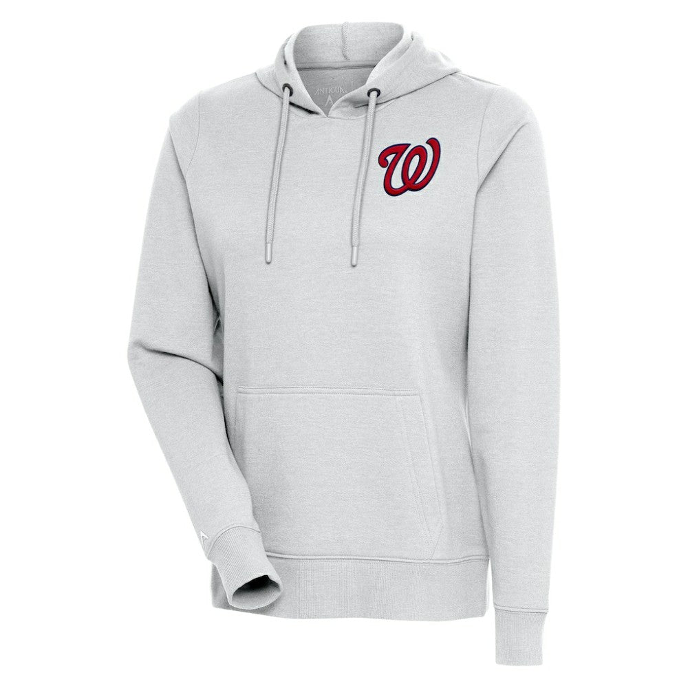 Washington Nationals Antigua Women's Action Pullover Hoodie Heather Gray