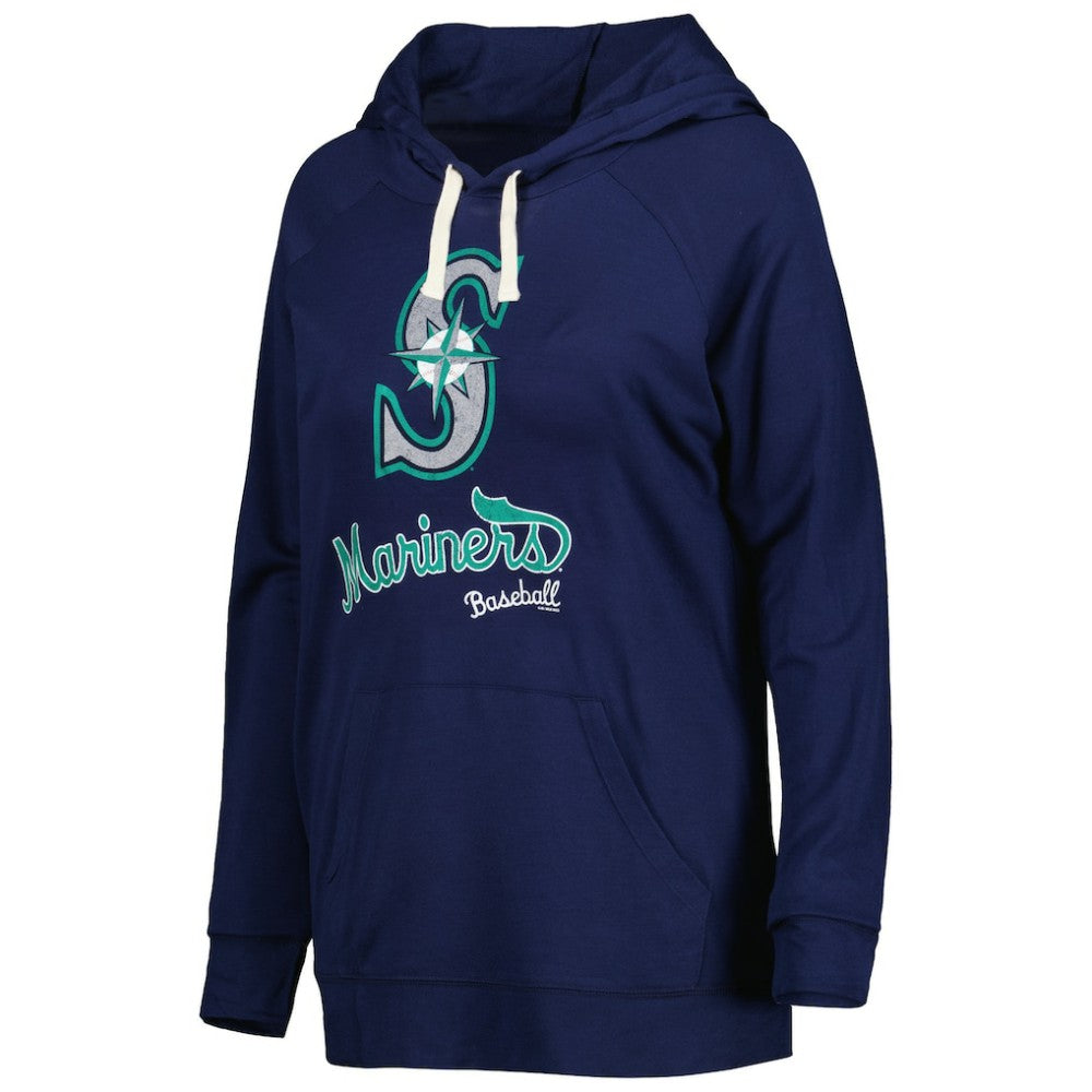 Seattle Mariners Touch Women's Pre-Game Raglan Pullover Hoodie Navy