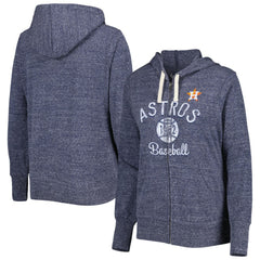 Houston Astros Touch Women's Training Camp Tri-Blend Lightweight Full-Zip Hoodie Heather Navy