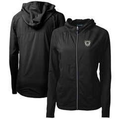 Las Vegas Raiders Cutter & Buck Women's Throwback Logo Adapt Eco Knit Hybrid Recycled Full-Zip Hoodie - Black discount