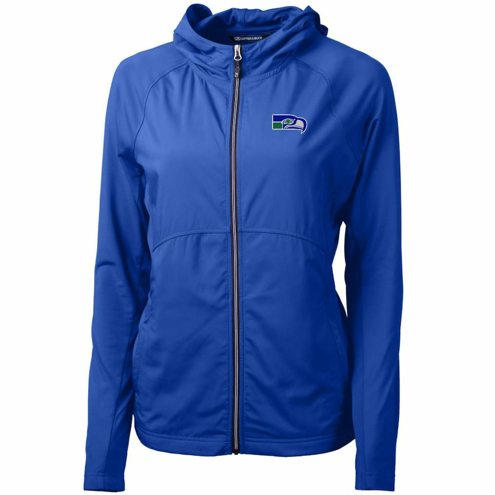 Seattle Seahawks Cutter & Buck Women's Throwback Logo Adapt Eco Knit Hybrid Recycled Full-Zip Hoodie - Royal online